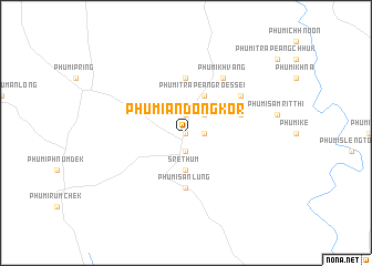 map of Phumĭ Ândong Kôr