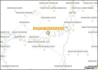 map of Phumĭ Buŏr Spéan