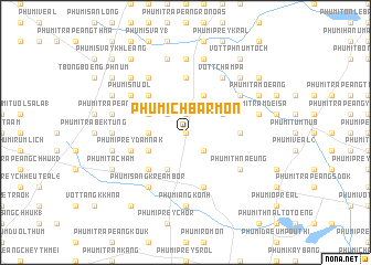 map of Phumĭ Chbar Môn