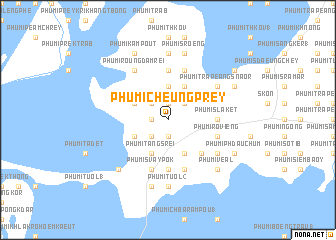 map of Phumĭ Cheung Prey