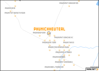 map of Phumĭ Chheutéal