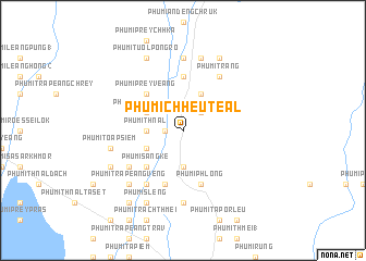 map of Phumĭ Chheutéal