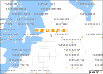 map of Phumĭ Chroŭy Kôr
