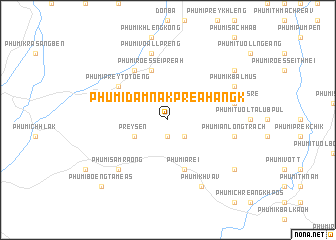 map of Phumĭ Dâmnăk Preăh Ângk