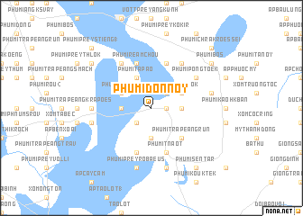 map of Phumĭ Don Noy