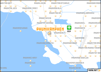 map of Phumĭ Kâmphém