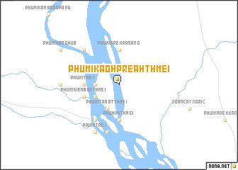 map of Phumĭ Kaôh Preăh Thmei