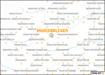 map of Phumĭ Kbal Chĕn