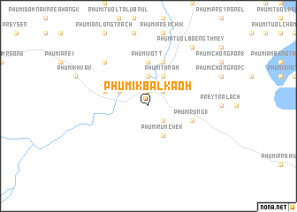 map of Phumĭ Kbal Kaôh