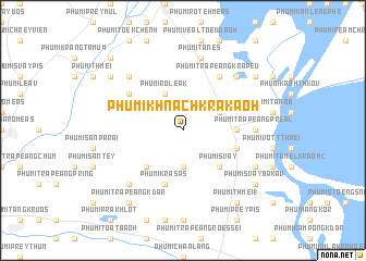 map of Phumĭ Khnăch Krâkaôh