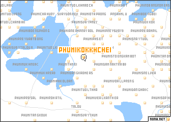 map of Phumĭ Kŏk Khchei