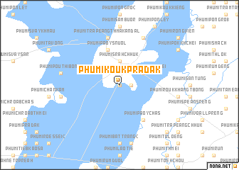 map of Phumĭ Koŭk Prâdak