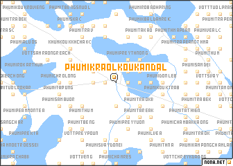 map of Phumĭ Kraôl Koŭ Kândal