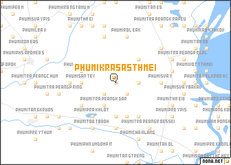 map of Phumĭ Krâsas Thmei