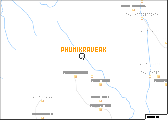 map of Phumĭ Krâvéak