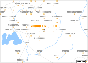 map of Phumĭ Léach Leu