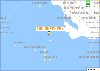 map of Phumĭ Mé Chrey