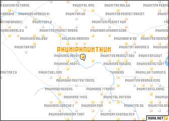 map of Phumĭ Phnum Thum