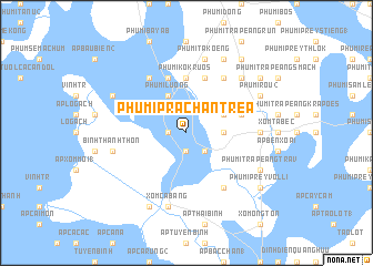 map of Phumĭ Prâchântréa