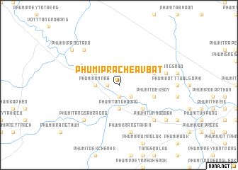 map of Phumĭ Prâchéav Bat