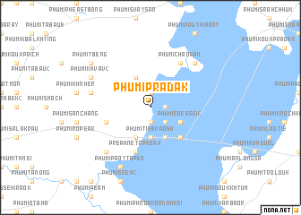 map of Phumĭ Prâdăk