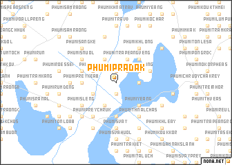 map of Phumĭ Prâdăk