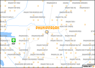 map of Phumĭ Prâdak