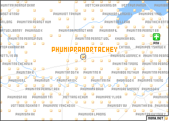 map of Phumĭ Prâmôr Tachey