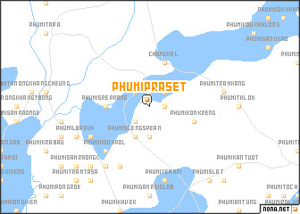 map of Phumĭ Prâsĕt