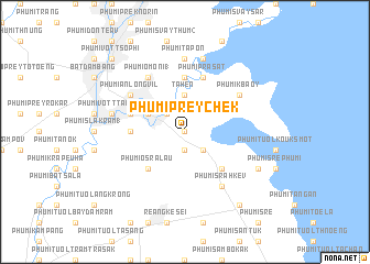 map of Phumĭ Prey Chék