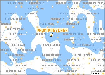 map of Phumĭ Prey Chék