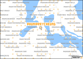 map of Phumĭ Prey Cheung