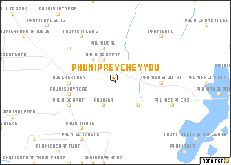 map of Phumĭ Prey Chey Yoŭ