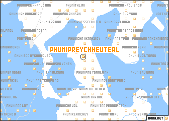 map of Phumĭ Prey Chheutéal