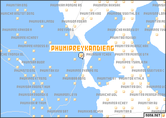 map of Phumĭ Prey Kândiĕng