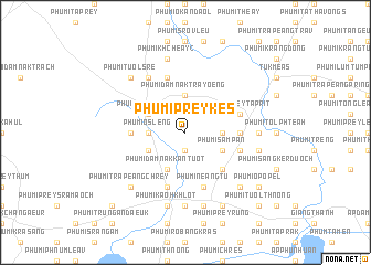 map of Phumĭ Prey Kês