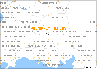 map of Phumĭ Prey Khchéay