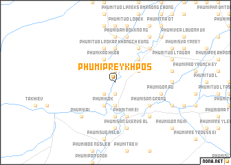 map of Phumĭ Prey Khpós