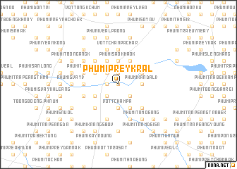 map of Phumĭ Prey Kral