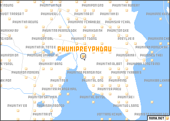 map of Phumĭ Prey Phdau