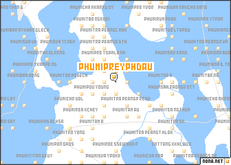 map of Phumĭ Prey Phdau