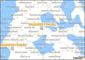 map of Phumĭ Prey Phdau