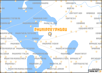 map of Phumĭ Prey Phdau