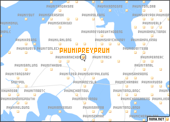 map of Phumĭ Prey Prŭm