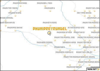 map of Phumĭ Prey Rumdél