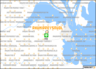 map of Phumĭ Prey Snuŏl