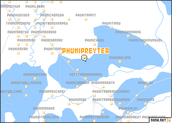 map of Phumĭ Prey Téa