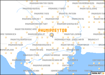 map of Phumĭ Prey Tób