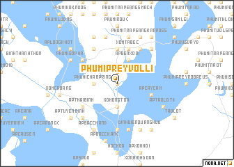 map of Phumĭ Prey Vôllĭ