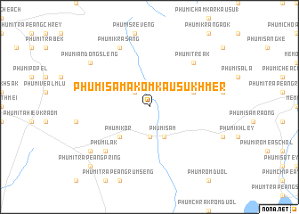 map of Phumĭ Sâmakôm Kausu Khmêr